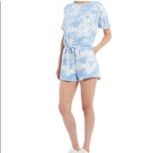 Gianni Bini Cloud Blue Tie Dye Romper XS GUC